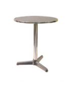 Tavolo bar tondo in alluminio diametro cm. 60 con bordo - palo centrale - h74