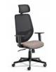 Poltrona ergonomica con poggiatesta e braccioli regolabili in altezza-Conforme UNI EN 1335 tipo B-Rivestimento a scelta-Mov. 28