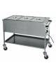Carrello termico in acciaio inox con resistenza a secco - temp. +30° +90°C - 3XGN 1/1 - potenza 1kw/h -cm 117x65x85h