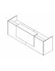 Reception completa con mensola di accoglienza - Composizione lineare con fianchi terminali - cm 246 x 88 x 116,5h