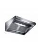 Cappa professionale a parete snack inox AISI 304 con filtri a carboni attivi, per cucina - SENZA MOTORE INCLUSO - cm 200x110x45h