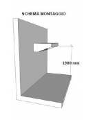 Cappa snack a parete inox ecologica con motore cm 200x90x15/40h