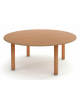 TAVOLO CIRCOLARE PRIMAVERA IN LEGNO MULTISTRATO DI BETULLA - PIANO COLORE A SCELTA - cm Ø130x46h