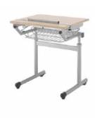 TAVOLO BANCO ANTROPOMETICO REGOLABILE IN ALTEZZA ED IN INCLINAZIONE PER IPOVEDENTI - PIANO CM 60X70 - SOTTOPIANO IN GRIGLIA