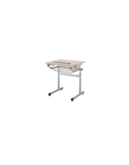 TAVOLO BANCO ANTROPOMETICO REGOLABILE IN ALTEZZA ED IN INCLINAZIONE PER IPOVEDENTI - PIANO CM 60X70 - SOTTOPIANO IN GRIGLIA