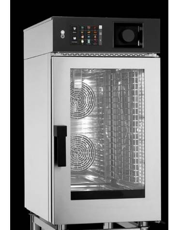 Forno a convezione ventilato professionale a gas 7 teglie gn 1/1 - Comandi Elettromeccanici - Con boiler