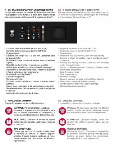 Forno a convezione ventilato professionale a gas 7 teglie gn 1/1 - Comandi Elettromeccanici - Con boiler