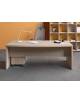 Scrivania direzionale lineare fianco legno spessore pannelli mm 38 - colori vari disponibili - cm 200x90x74h