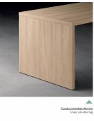  Scrivania direzionale lineare fianco legno spessore pannelli mm 38 - colori vari disponibili - cm 200x90x74h