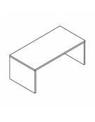  Scrivania direzionale lineare fianco legno spessore pannelli mm 38 - colori vari disponibili - cm 200x90x74h