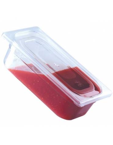 COPERCHIO A TENUTA GASTRONORM GN1/4 IN TRITAN BPA FREE - Larghezza mm 265 - Profondità mm 162
