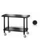 Carrello di servizio in legno due piani colore Carbon - cm 110x55x82h