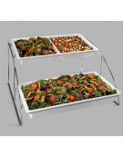 ESPOSITORE 2 RIPIANI PER BACINELLE GASTRONORM GN1/1 (Contenitori non inclusi) - mm 565x525x325h
