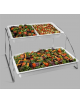 ESPOSITORE 2 RIPIANI PER BACINELLE GASTRONORM GN1/1 (Contenitori non inclusi) - mm 565x525x325h