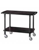 Carrello di servizio in legno due piani colore Carbon - cm 110x40x82h