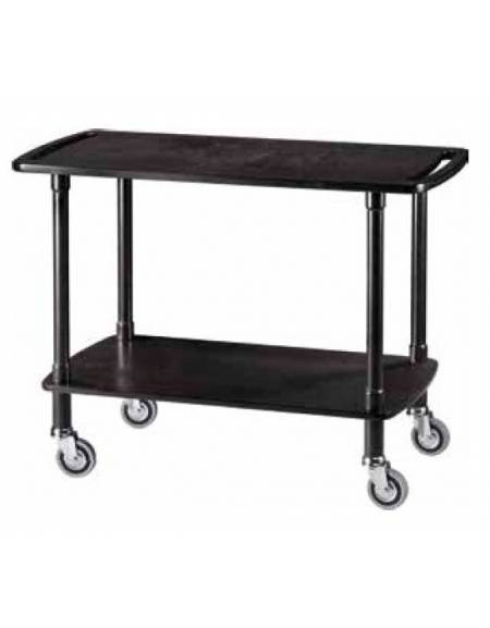 Carrello di servizio in legno due piani colore Carbon - cm 110x40x82h