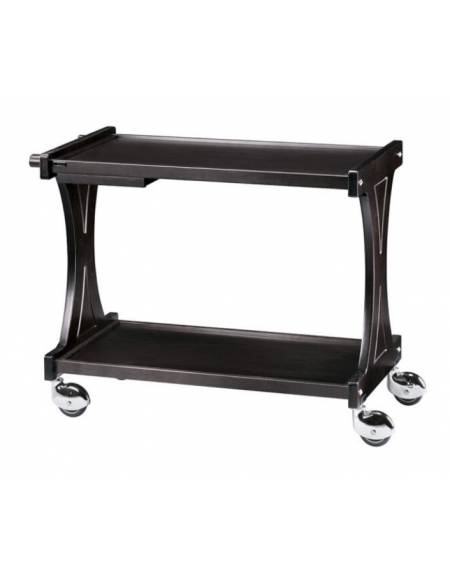 Carrello di servizio in legno multistrato di betulla 2 piani colore Carbon - cm 106x55x85h