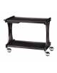 Carrello di servizio in legno multistrato di betulla 2 piani colore Carbon - cm 106x55x85h