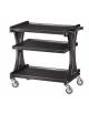 Carrello di servizio in legno multistrato di betulla 3 piani colore Carbon - cm 106x55x85h