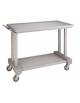 Carrello di servizio in legno massello 2 piani colore Cenere - cm 81x55x82h