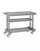 Carrello di servizio in legno massello 3 piani colore Cenere - cm 81x55x82h
