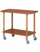 Carrello di servizio in legno due piani colore noce o carbon - cm 110x40x82h