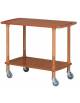 Carrello di servizio in legno due piani colore noce o carbon - cm 110x40x82h