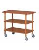 Carrello di servizio in legno 3 piani colore noce - cm 110x40x89h