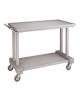 Carrello di servizio in legno massello 2 piani colore Cenere - cm 115x55x82h