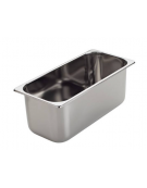 BACINELLA VASCHETTA GELATERIA INOX DA LT. 7,9 - Larghezza mm 330 - Profondità mm 250 - Altezza mm 120