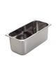 BACINELLA VASCHETTA GELATERIA INOX DA LT. 7,9 - Larghezza mm 330 - Profondità mm 250 - Altezza mm 120