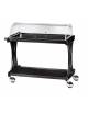 Carrello in legno - 2 piani con cupola semicilindrica - colore Carbon - 106x55x110h