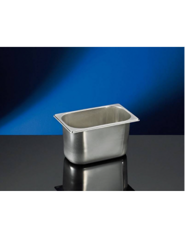 BACINELLA VASCHETTA GELATERIA INOX DA LT 3,4 - Larghezza mm 265 - Profondità mm 160 - Altezza mm 120