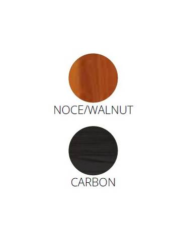 Carrello flambè in legno - noce o carbon - 1 piastra a 2 fuochi cm 105/137x57x91h
