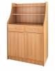 Mobile di servizio da sala in legno colore noce o carbon - 2 sportelli + 2 cassetti - cm 95x49x144h