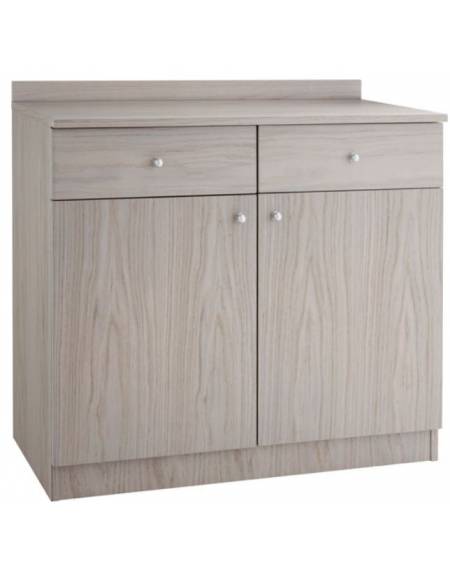 Mobile di servizio da sala basso a due ante 2 cassetti + 2 sportelli colore cenere - cm 90x48x95h