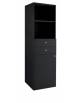 Mobile di servizio alto singolo colore Carbon o Noce - 1 sportello + 2 cassetti - cm 45x49x144h