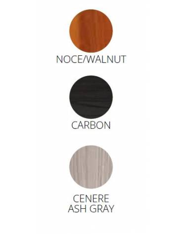 Mobile di servizio 2 cassetti + 2 sportelli + 2 pensili colore Carbon, Noce o Cenere - cm 92x48x153h