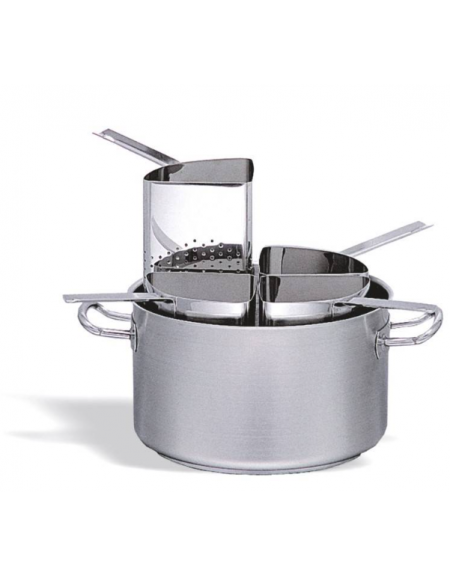 Casseruola con 4 colapasta mm 210x350 lt. 20,2