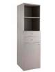 Mobile di servizio alto singolo colore Cenere - 1 sportello + 2 cassetti - cm 45x49x144h