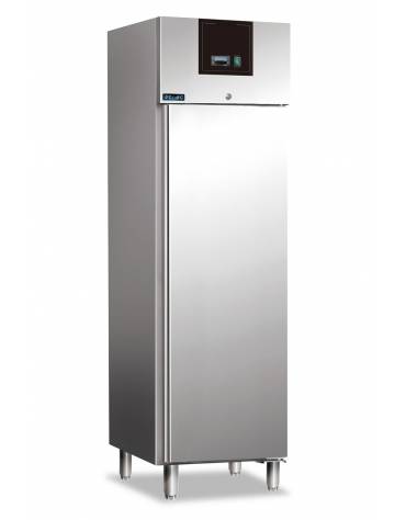 Armadio refrigerato in acciaio inox AISI 304 ventilato -2° +8°C - capacità Lt. 500 - Classe C - cm 68x71,5x200h