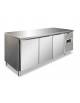 Tavolo refrigerato 3 porte in acciaio Inox AISI 304 ventilato -2° +8°C GN 1/1 - Classe B - Tropicalizzato - cm 179,5x70x86h