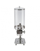 Distributore di cereali con una vasca inox e contenitore trasparente - Capacità contenitore 8 Lt - cm 36x26x66h