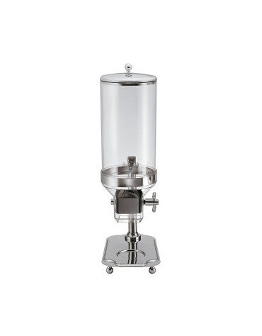 Distributore di cereali con una vasca inox e contenitore trasparente - Capacità contenitore 8 Lt - cm 36x26x66h