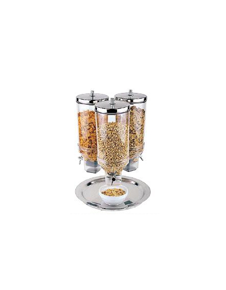 Distributore di cereali triplo 3 vasche Lt 8+8+8