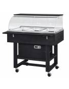 Mobile di servizio alto singolo colore Carbon - 1 sportello + 2 cassetti - cm 45x49x144h