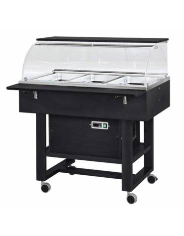 Mobile di servizio alto singolo colore Carbon - 1 sportello + 2 cassetti - cm 45x49x144h