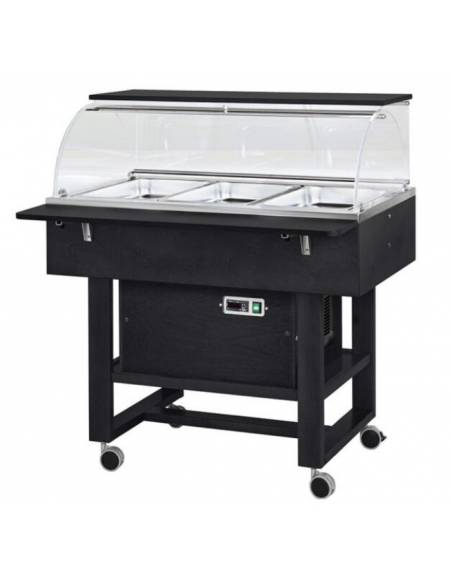 Mobile di servizio alto singolo colore Carbon - 1 sportello + 2 cassetti - cm 45x49x144h