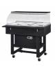Carrello refrigerante in legno con cupola - 3 x GN1/1 - temp. +2° +10°C - Colore Carbon - cm 111x90x126h