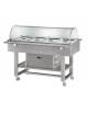 Carrello refrigerato in legno con cupola - 4 x GN 1/1 - temp. +2°C / +10°C - Colore Cenere - cm 148x112x125h